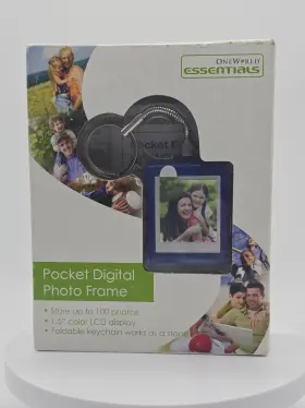 413-667 One World Essentials Digital Photo Frame Keychain In Blue - Brand New Box