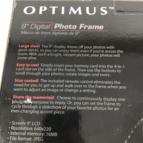 Optimus 040293647582 7 Inch Digital Picture Frame #3