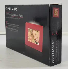 160-0667 Optimus N 3.5 Inch Digital Red Photo Frame Radio Shack #2