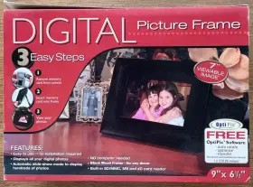 Optipix 092566933335 Digital Picture Frame 7 Inch Viewable Image By Smart Pants - Vg