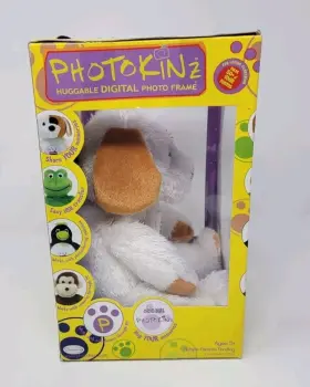 Outrageous Intl 697696200007 Photokinz Smooches Puppy Dog Huggable Digital Photo Frame Plush Toy 2007 New #3