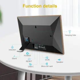 P.toultek 784868012015 Digital Picture Frame 10.1 Inch Electronic Photo Wifi With App Smart #2