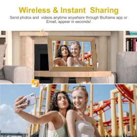 P.toultek 784868012015 Digital Picture Frame 10.1 Inch Electronic Photo Wifi With App Smart #3