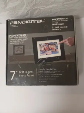 Pan7001w01t Pandigital 084396707002 Digital Photo Frame Stores 4000 Images 512mb Memory Tested Perfect