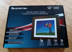 540076 Pandigital 12 Inch Digital Photo Frame Holds 5000 Images Wifi Bluetooth Play Music
