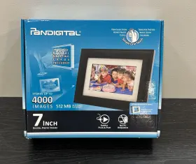 Pandigital 7056010910602906 7 Inch Digital Black Photo Frame With Remote 4000 Images No Card