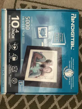 Pan1051 Pandigital 843967010527 10.4 Inch Digital Moving Photo Frame Slide Show Clock Calendar Mib