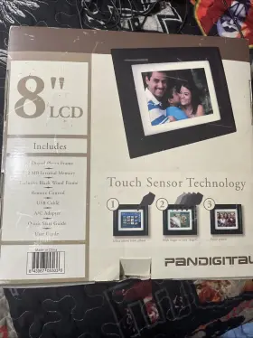 Pandigital 843967053036 Photo Frame 8 Inch With Pantouch Clear 3200 Images Open Box