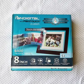 Pan8000dwpcf1 Pandigital 843967080902 8 Inch Digital Picture Frame Open Box