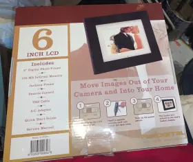 Pandigital 892235000326 New 6 Inch Lcd Digital Picture Photo Frame 128mb Remote Control Usb A/c