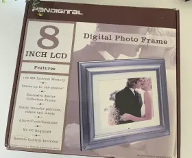 Pan808-xav Pandigital 892235000340 8-inch Digital Picture Frame Gray New Open Box