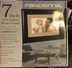 Pan80 Pandigital 892235000821 8 Inch Digital Photo Frame Pan80- 2 128mb New In Box
