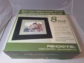 Pan804-b Pandigital 892235000845 8 Inch Digital Photo Frame 128mb 324mp Interchangeable Wood Frames