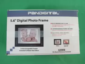Dpf56-2 Pandigital 5.6 Inch Black/clear Digital Picture Frame With Remote #dpf56-2 Used