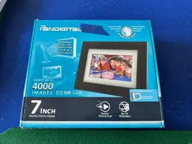 P17056awb Pandigital Panimage By 7inch Digital Photo Frame 4000 Images -new- Open Box