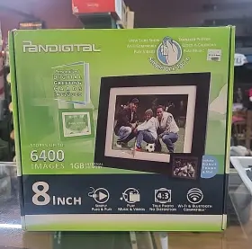 P18056w01 Pandigital 8 Inch Lcd Digital Photo Frame Expresso 1gb