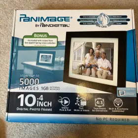 Pi1051dwcb Pandigital Panimage 10.4 Inch Digital Photo Frame With Remote Holds 5000 Photos
