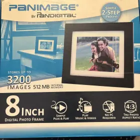 Pl8004w01-sp Pandigital Panimage 8 Inch Led Digital Picture Frame With Remote And Ac Adapter