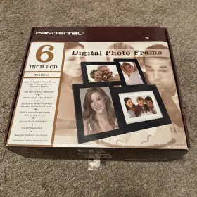 Spm3312977802 Pandigital Digital Photo Frame 6 Inch Lcd Multi-opening Complete E2