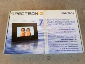 Sdf-700a Panneau Digital Photo Frame Spectroniq Smart Art Home Decor Video Black