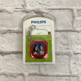 Philips 609585195714 Phillips Digital Photo Keychain Pocket 1.5 Inch Lcd 8 Mb Rechargeable Vintage Nwt