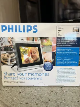 7ff2fpas Philips Phillips 7 Inch Lcd Digital Photo Frame - 7ff2fpas/05 Boxed Brand New Free Ship