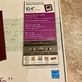 Spf3400c Philips Digital Photoframe 10.4 Inch Lcd Panel Brown Wood Frame Spf3400 G7 #2