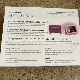 Fml07wl Photoshare My Luma 7 Inch White Lightning Wifi Smart Frame New In Box #3