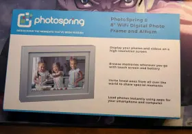 Ps080-16-wht Photospring 8ninch 16gb Wifi Digital Picture Frame And Album White