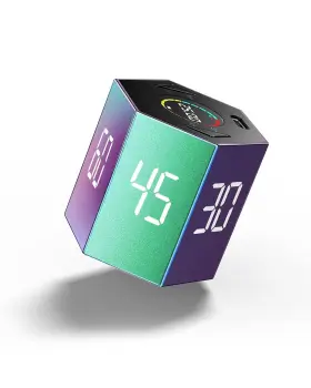 Tk2-gr1 Pihen Ticktime Pomodoro Timer Cube Hexagon Productivity Pause And Resume Sil
