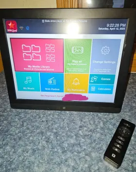 B04b4 Pix-star 15 Inch Wifi Digital Picture Frame With Remote - Share Photos By Email