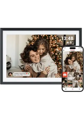 As10.1 Pixedge Wi-fi Smart 10.1 Inch Touch Photo Frame With Frameo App Videos And Photos New