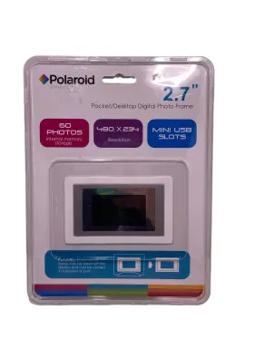 27577 Polaroid 2.7 Inch Portable/stylish Pocket/desktop 60 Photo Digital Frame B7