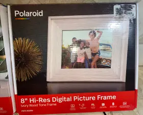 Polaroid 850007977108 2- 8 Inch Digital Photo Frame Distressed Black And Ivory Wood Tone Frames - #3