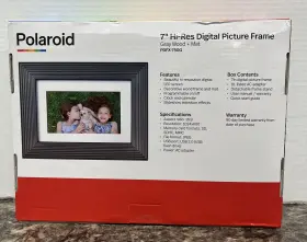 88516019 Polaroid 7 Inch Digital Picture Frame With Mat Gray Wood - #2