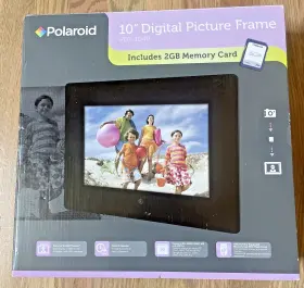 Pdf-1040 Polaroid Nib Digital Picture Frame 10 Inch 2 Gb Memory Card Photos New