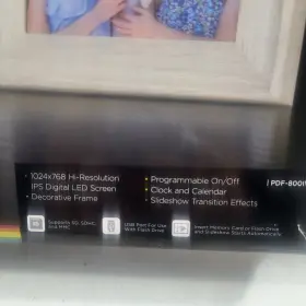 Pdf-800iw Polaroid 8 Inch Digital Picture Frame - Ivory Wood Tone New #2
