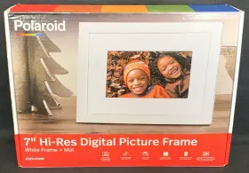 Pdfx-700w Polaroid 7 Inch Hi-res Digital Picture Frame White Mat 1024x600 Hd