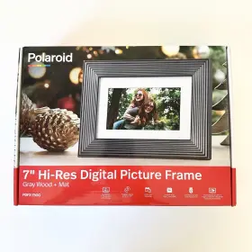 Pdfx-750g Polaroid 7 Inch Hi-res Digital Picture Frame Gray Wood Mat - New In Box