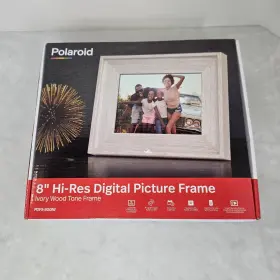 Pdfx-800iw Polaroid New 8 Inch Hi-res Digital Picture Frame Ivory Wood Tone Open Box Photos