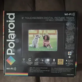 Pdwf-800cd Polaroid 8 Inch Digital Picture Frame Candlenut Distressed Wood Pdf-800cd New
