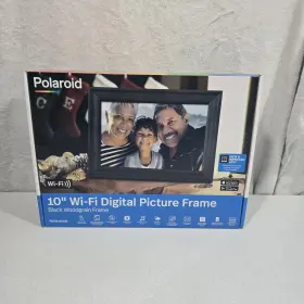 Pdwx-1050b Polaroid 10 Inch Wi-fi Digital Picture Frame Black Woodgrain Touchscreen New &sealed