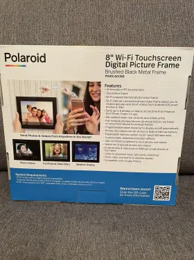 Pdwx-800bb Polaroid Pdwx-800b 8ftft Wi-fi Digital Photo Frame - Metal Black New/sealed #2