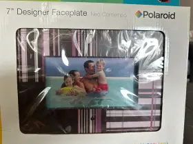 Xfa00101s Polaroid 7 Inch Designer Faceplate For Digital Photo Frame Brown Pink Stripes New