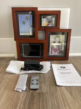 Pu-4x Portable Usa Quad Photo Video Music Digital Picture Frame By New No Box
