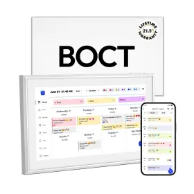Povee 716597550834 Boct 21.5ftft Digital Calendar Wall - 32gb Memory Touch Screen Chore Chart Smar