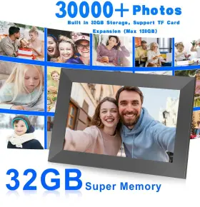 Qcrea 732122148246 Frameo 10.1 Inch Wifi Digital Picture Frame Built-in 32gb Stora #3