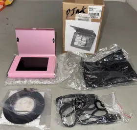 Qvc 000905047315 Nib Portable Digital Photo Album 3.5 Inch Diameter Lcd Screen Pink Pocket