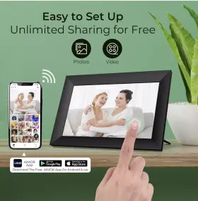 Rockhevntech 445041225235 10.1 Inch Wifi Digital Picture Frame Smart Electronic Photo For Sharing P #2