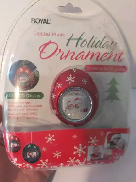 Pf11 Royal 022447293395 Digital Photo Holiday Ornament Lcd Display Stores Up To 56 Photos